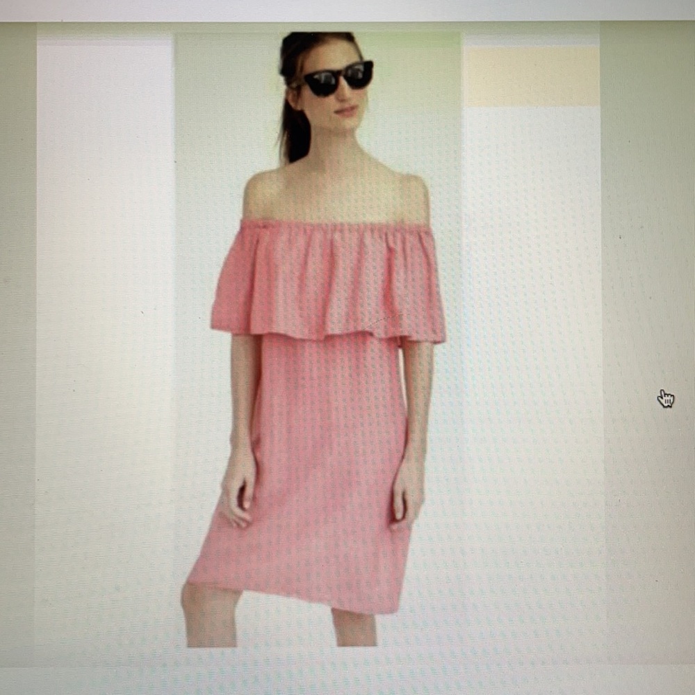 Jcrew Linen Cabana off the shoulder Tunic Beach Coverup